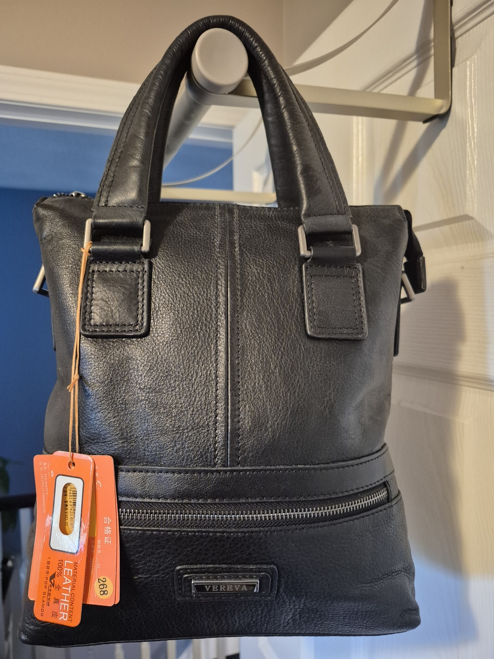 NWT Black Leather Crossbody Bag